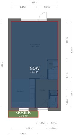 Floorplan - Jan van Goyenstraat 96, 1318 RG Almere