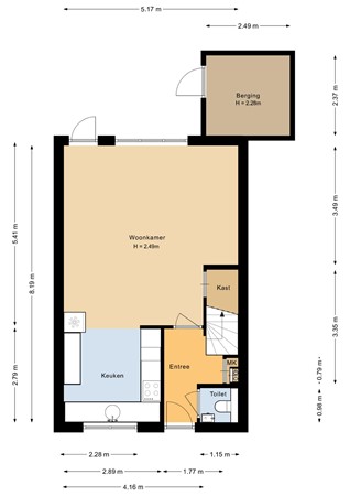 Floorplan - Korianderweg 22, 1314 JJ Almere
