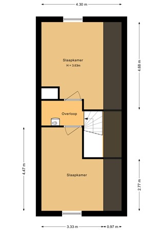 Floorplan - Trinidadstraat 13, 1339 MG Almere