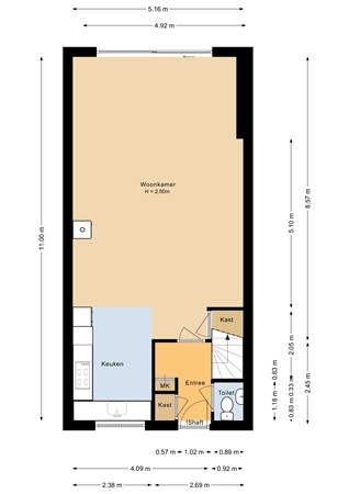 Floorplan - Grote Brekkenstraat 21, 1317 BS Almere