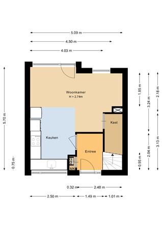Floorplan - Roer 72, 1319 CM Almere