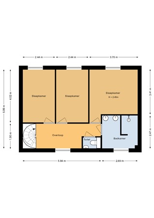 Floorplan - Esdoornplantsoen 32, 1326 BX Almere