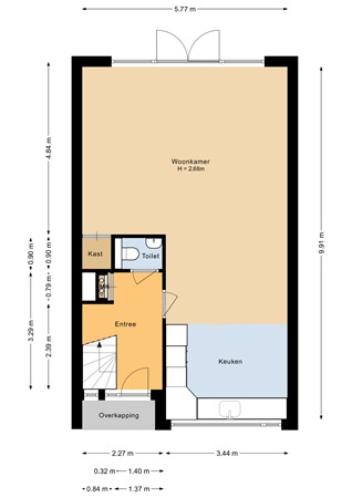 Floorplan - Hebridenstraat 70, 1339 SC Almere