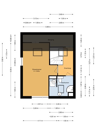 Floorplan - Helmstok 33, 1319 CK Almere