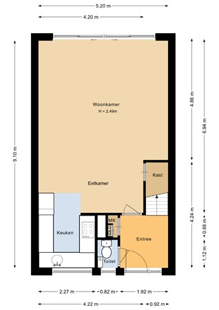 Floorplan - Bruinvispad 27, 1317 KA Almere