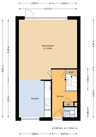Floorplan - Sleutelbloemstraat 4, 1338 TG Almere