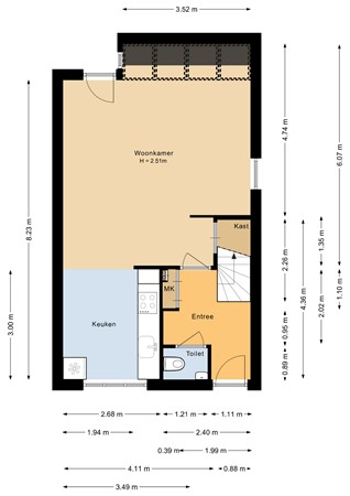 Floorplan - Marjoleinstraat 27, 1314 JP Almere