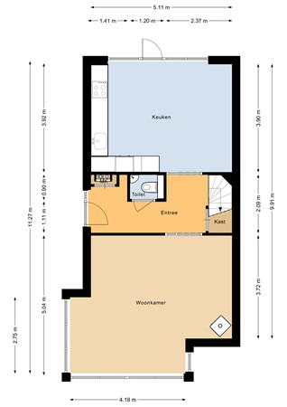 Floorplan - Rodinweg 137, 1328 RK Almere