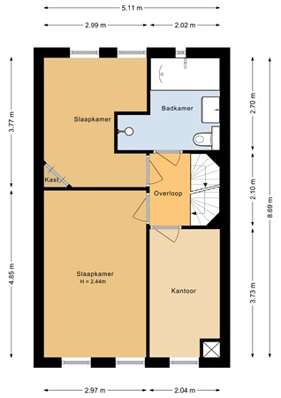 Floorplan - Rodinweg 137, 1328 RK Almere