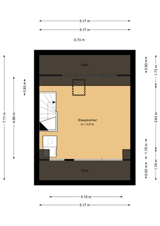 Floorplan - Schildmeerstraat 7, 1317 BE Almere