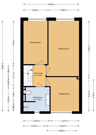 Floorplan - Esdoornplantsoen 116, 1326 CA Almere