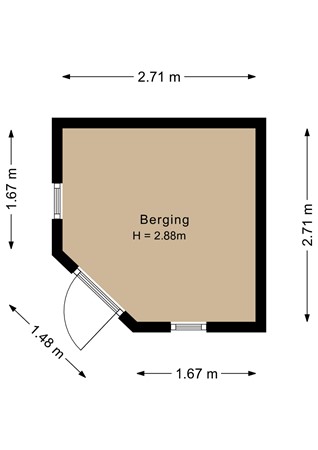 Floorplan - Esdoornplantsoen 116, 1326 CA Almere