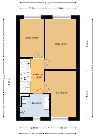 Floorplan - Robert Hofstadterstraat 7, 1341 ED Almere