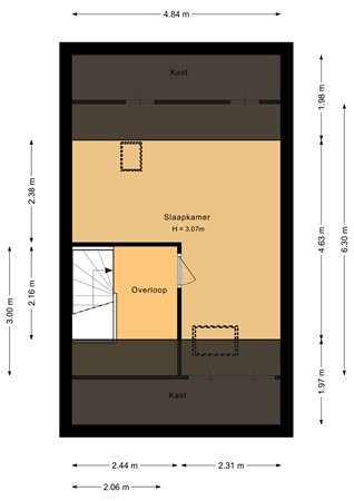 Floorplan - Adriaan Van Ostadestraat 42, 1318 LM Almere