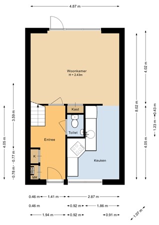 Floorplan - Februaristraat 95, 1335 AN Almere