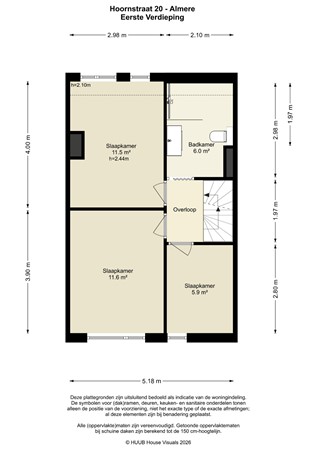 Floorplan - Hoornstraat 20, 1324 SJ Almere