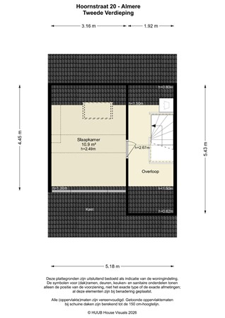 Floorplan - Hoornstraat 20, 1324 SJ Almere