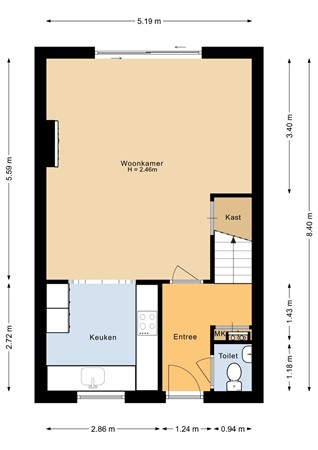 Floorplan - Buntgrasstraat 8, 1313 CJ Almere