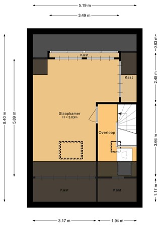 Floorplan - Buntgrasstraat 8, 1313 CJ Almere