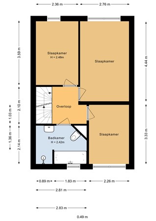 Floorplan - Zaagvisplantsoen 52, 1317 HR Almere