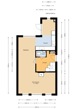 Floorplan - Hermesstraat 19, 1363 TP Almere