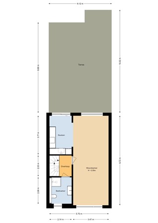 Floorplan - Piet Smitstraat 17a, 1602 VA Enkhuizen