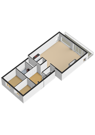 Floorplan - Westzijde 442, 1506 GM Zaandam