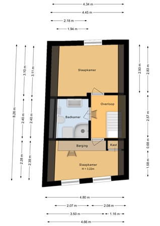 Floorplan - Sint Janstraat 33, 1601 HD Enkhuizen