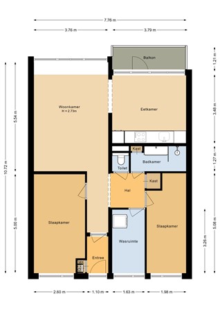 Floorplan - Postjesweg 395, 1062 JT Amsterdam