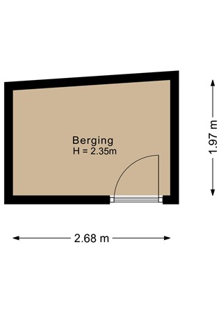 Floorplan - Johannes Vermeerstraat 184, 1318 JJ Almere