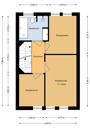 Floorplan - Katschip 23, 1602 CS Enkhuizen