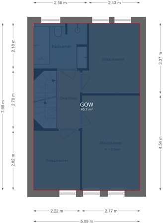 Floorplan - Katschip 23, 1602 CS Enkhuizen