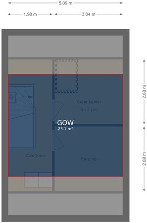 Floorplan - Katschip 23, 1602 CS Enkhuizen