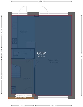 Floorplan - Meeuwenlaan 58, 1602 ND Enkhuizen