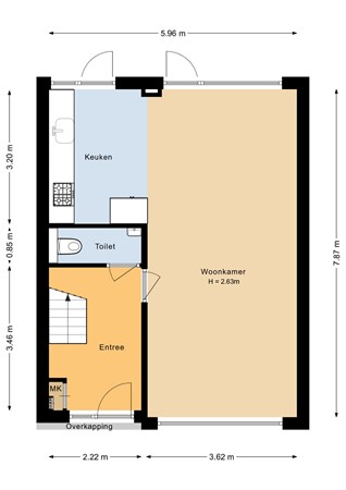 Floorplan - Meeuwenlaan 58, 1602 ND Enkhuizen