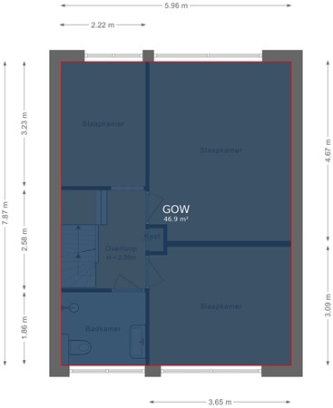 Floorplan - Meeuwenlaan 58, 1602 ND Enkhuizen