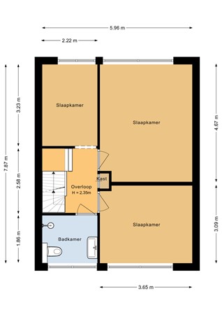 Floorplan - Meeuwenlaan 58, 1602 ND Enkhuizen