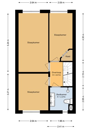 Floorplan - Siennastraat, 1339 CW Almere