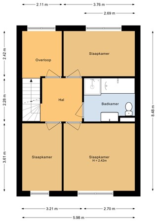 Floorplan - Spitsbergen 79, 1339 SK Almere