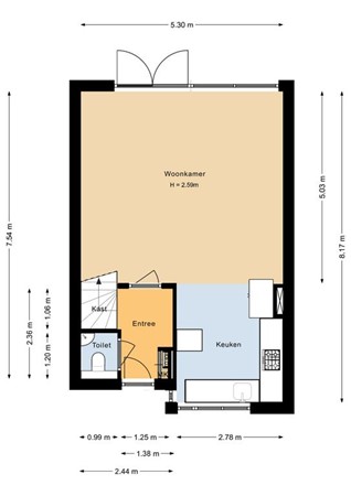 Floorplan - Stadswerf 81, 1354 CH Almere
