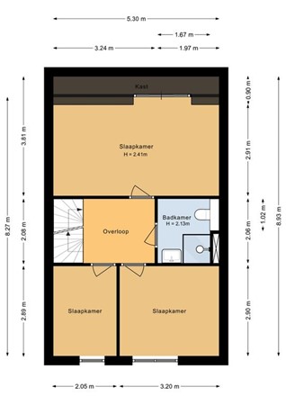 Floorplan - Stadswerf 81, 1354 CH Almere