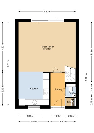 Floorplan - Fonteinkruidstraat 1, 1313 JN Almere