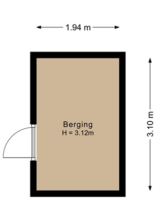 Floorplan - Fonteinkruidstraat 1, 1313 JN Almere