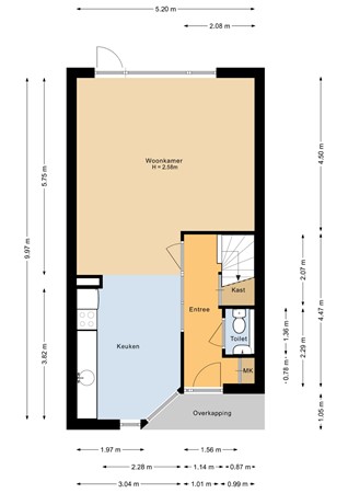 Floorplan - Langshof 126, 1353 GN Almere