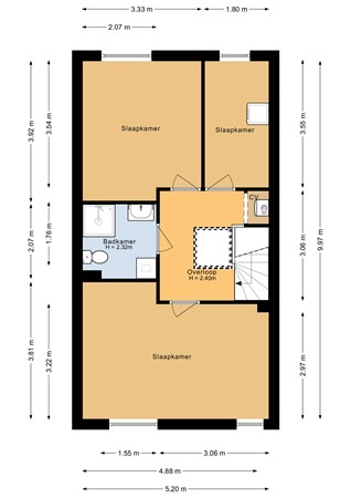 Floorplan - Langshof 126, 1353 GN Almere