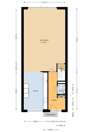 Floorplan - Azorenweg 32, 1339 VL Almere