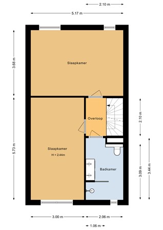Floorplan - Azorenweg 32, 1339 VL Almere