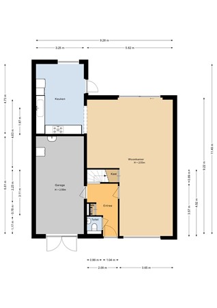 Floorplan - Vrijdagstraat 34, 1335 LS Almere