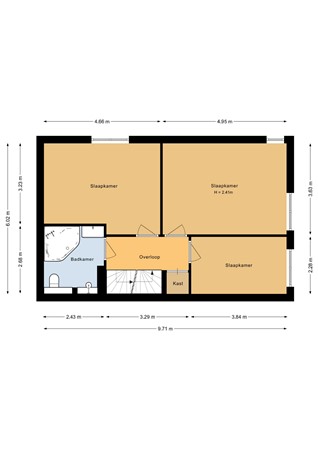 Floorplan - Poëziestraat 376, 1321 DP Almere