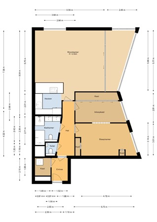 Floorplan - Boomgaardweg 129, 1326 CW Almere